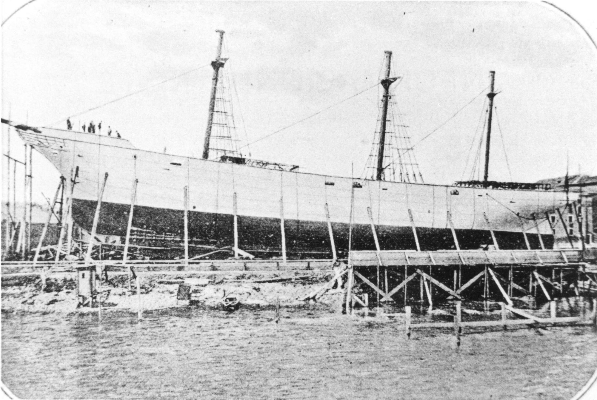 Le Saint-Dominique en chantier, photo d'archive